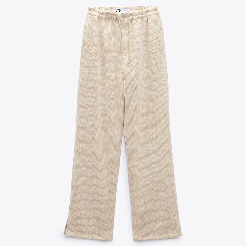 ZARA Straight Leg Corduroy Pants